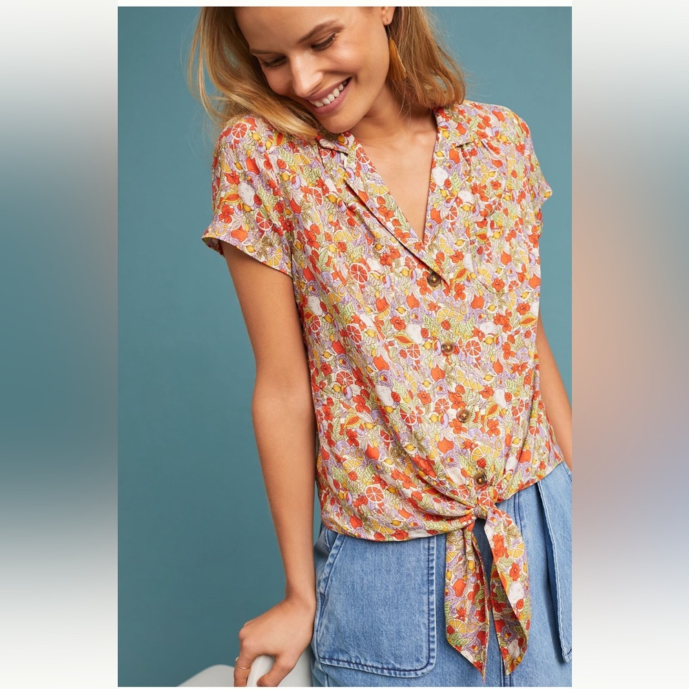 Anthropologie Maeve Bateau buttondown
